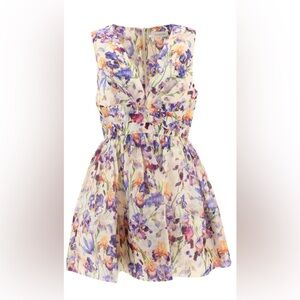 zimmermann tama iris-print midi-dress size M, AU 2